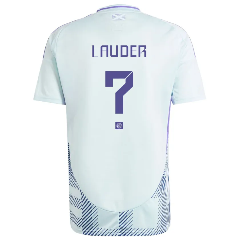 Danxen Hombre Camiseta Escocia Hayley Lauder #0 Azul Menta Claro 2ª Equipación 24-26 La Camisa México