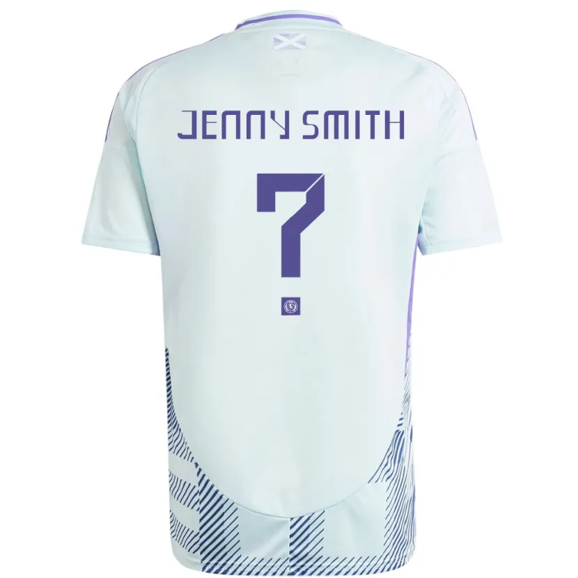 Danxen Hombre Camiseta Escocia Jenny Smith #0 Azul Menta Claro 2ª Equipación 24-26 La Camisa México