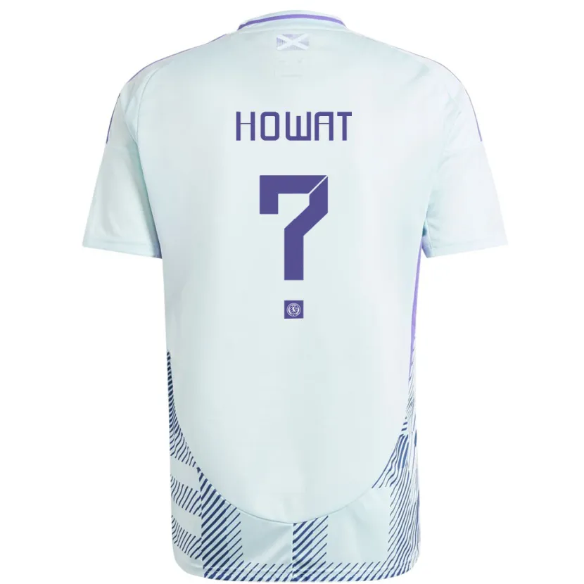 Danxen Hombre Camiseta Escocia Kirsty Howat #0 Azul Menta Claro 2ª Equipación 24-26 La Camisa México