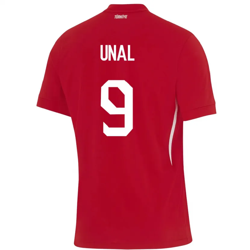 Danxen Hombre Camiseta Turquía Enes Ünal #9 Rojo 2ª Equipación 24-26 La Camisa México