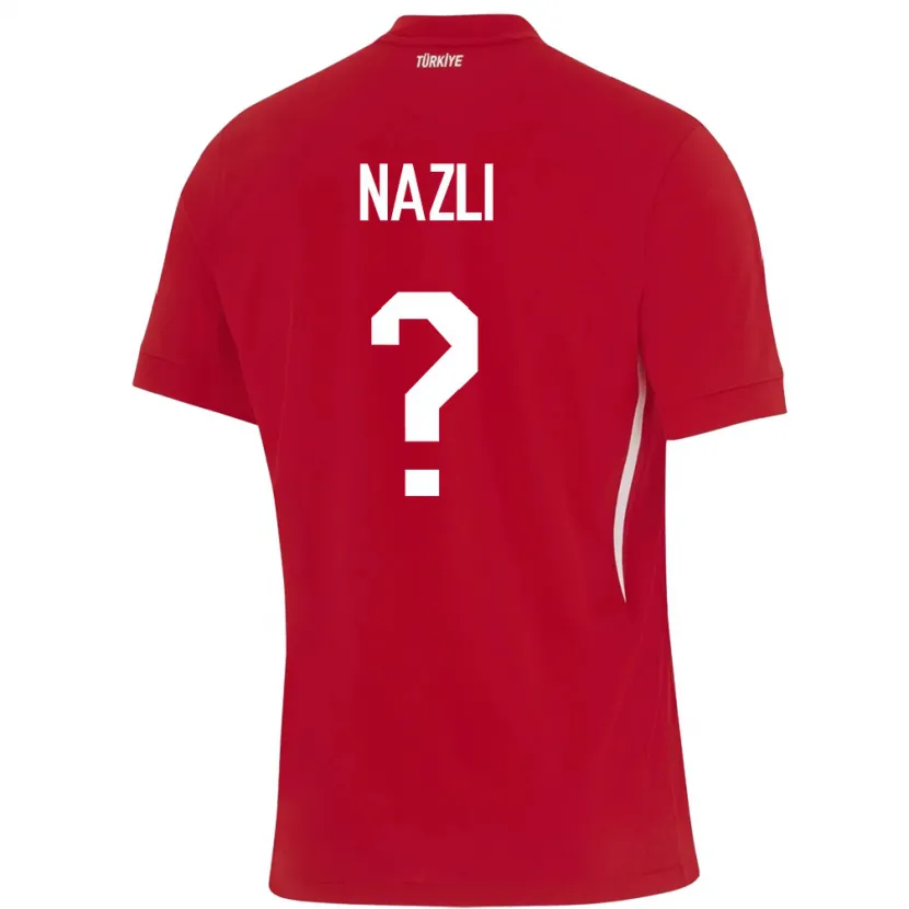 Danxen Hombre Camiseta Turquía Barış Nazlı #0 Rojo 2ª Equipación 24-26 La Camisa México