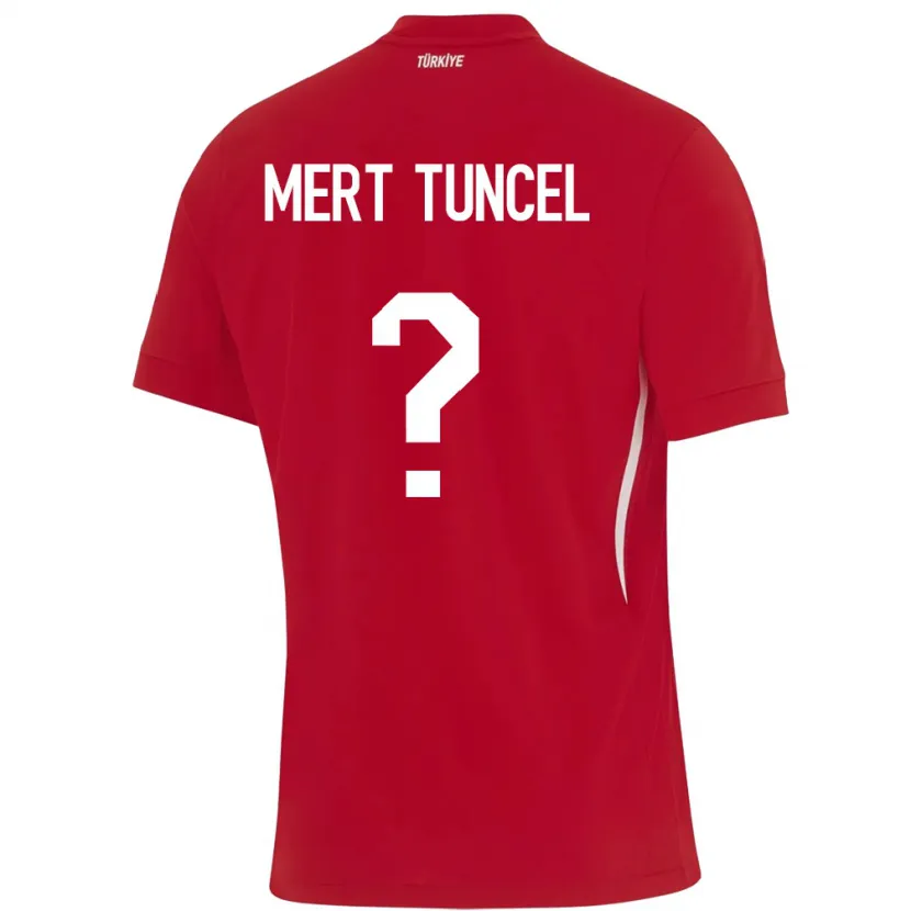 Danxen Hombre Camiseta Turquía Hasan Mert Tuncel #0 Rojo 2ª Equipación 24-26 La Camisa México