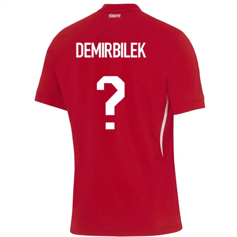 Danxen Hombre Camiseta Turquía Ali Demirbilek #0 Rojo 2ª Equipación 24-26 La Camisa México