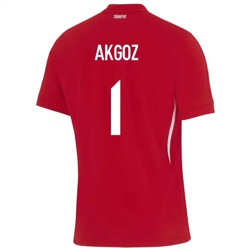 Danxen Hombre Camiseta Turquía Selda Akgöz #1 Rojo 2ª Equipación 24-26 La Camisa México