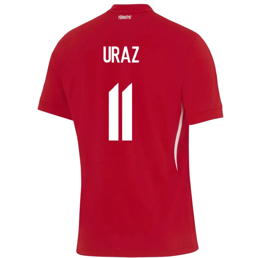Danxen Hombre Camiseta Turquía Yağmur Uraz #11 Rojo 2ª Equipación 24-26 La Camisa México