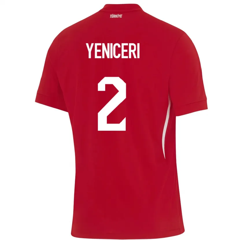Danxen Hombre Camiseta Turquía Berna Yeniçeri #2 Rojo 2ª Equipación 24-26 La Camisa México