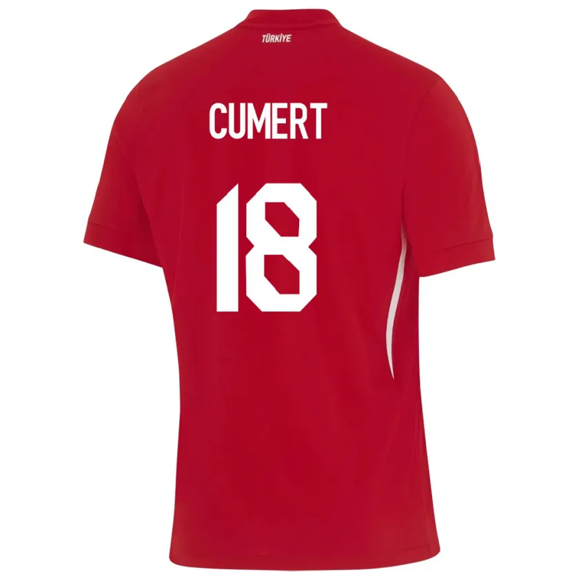 Danxen Hombre Camiseta Turquía Ecem Cumert #18 Rojo 2ª Equipación 24-26 La Camisa México