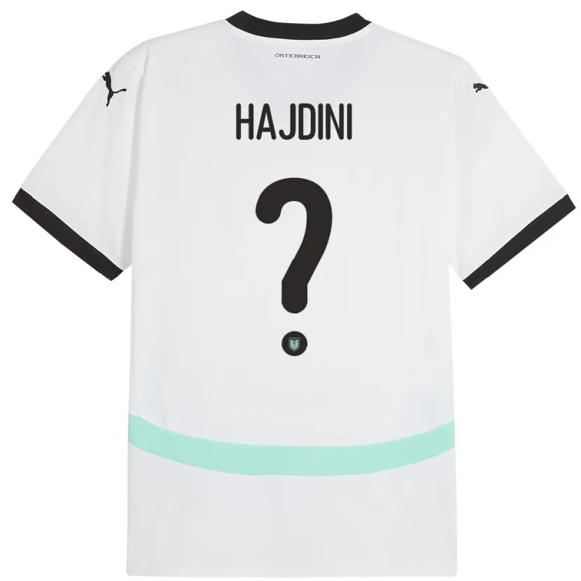Danxen Hombre Camiseta Austria Florent Hajdini #0 Blanco 2ª Equipación 24-26 La Camisa México