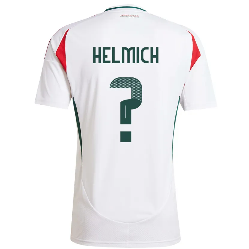 Danxen Hombre Camiseta Hungría Pál Helmich #0 Blanco 2ª Equipación 24-26 La Camisa México
