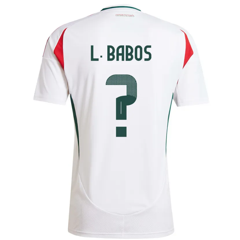 Danxen Hombre Camiseta Hungría Levente Babós #0 Blanco 2ª Equipación 24-26 La Camisa México