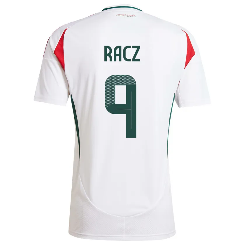 Danxen Hombre Camiseta Hungría Balázs Rácz #9 Blanco 2ª Equipación 24-26 La Camisa México