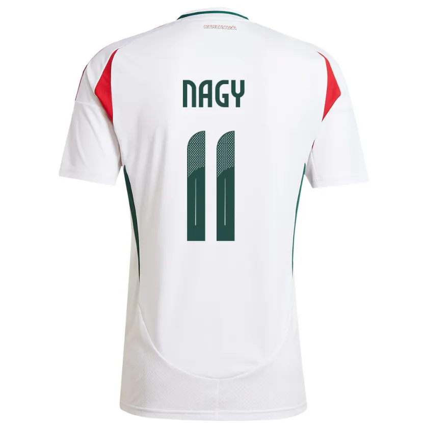 Danxen Hombre Camiseta Hungría Virág Nagy #11 Blanco 2ª Equipación 24-26 La Camisa México
