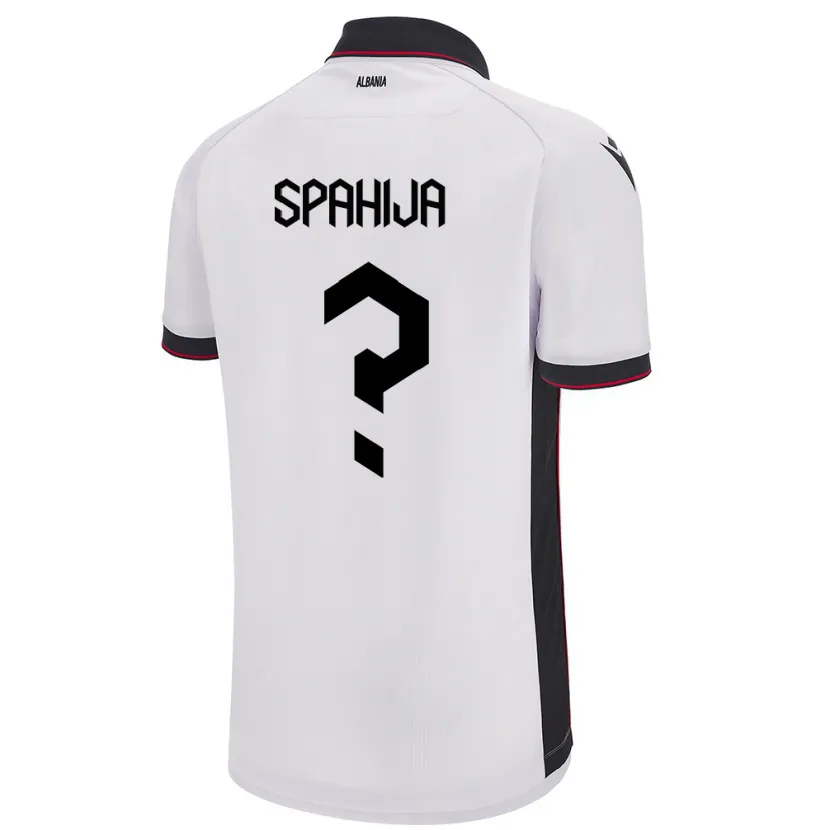 Danxen Hombre Camiseta Albania Flori Spahija #0 Blanco 2ª Equipación 24-26 La Camisa México