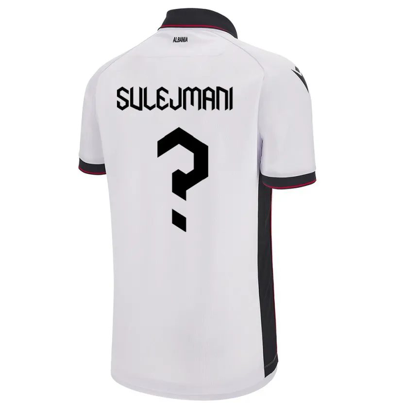 Danxen Hombre Camiseta Albania Muhadin Sulejmani #0 Blanco 2ª Equipación 24-26 La Camisa México