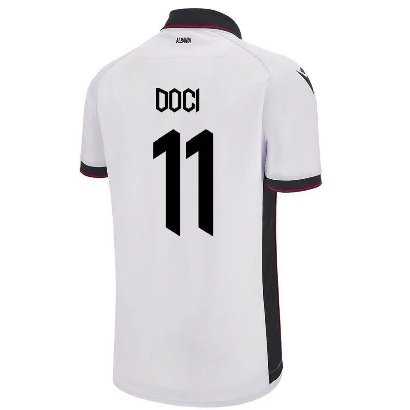 Danxen Hombre Camiseta Albania Megi Doçi #11 Blanco 2ª Equipación 24-26 La Camisa México
