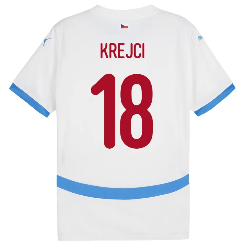 Danxen Hombre Camiseta Chequia Ladislav Krejci #18 Blanco 2ª Equipación 24-26 La Camisa México