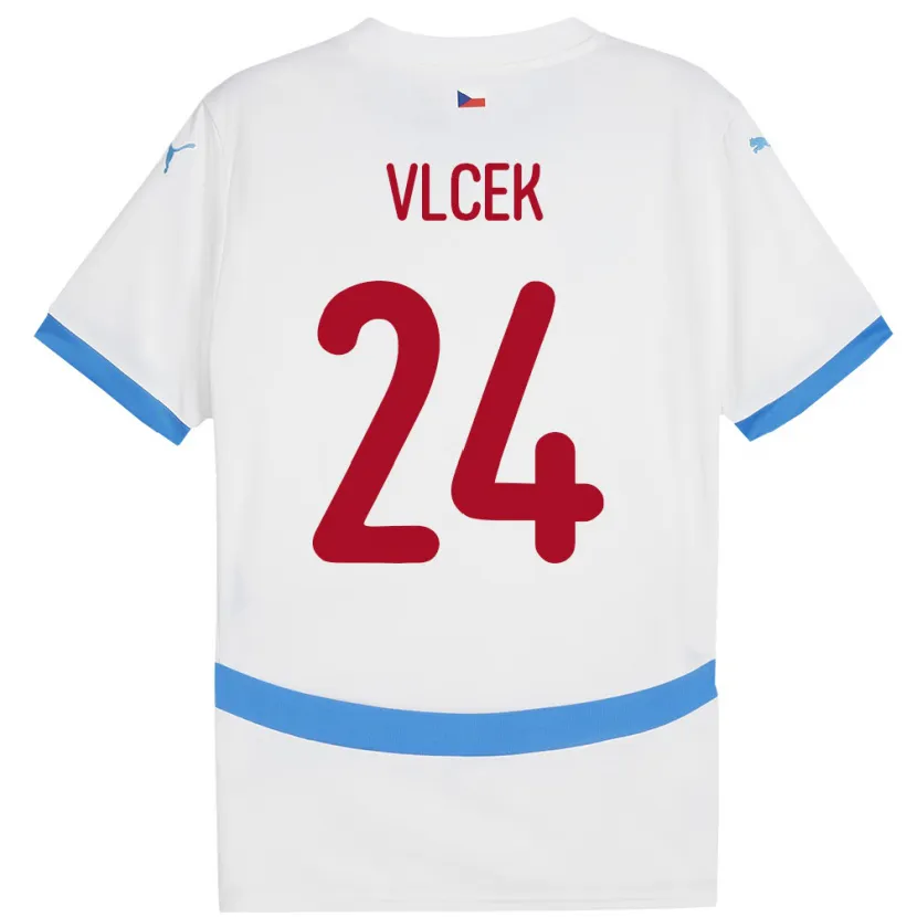 Danxen Hombre Camiseta Chequia Tomas Vlcek #24 Blanco 2ª Equipación 24-26 La Camisa México