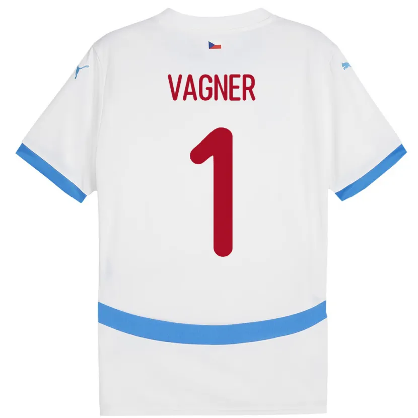 Danxen Hombre Camiseta Chequia Matyas Vagner #1 Blanco 2ª Equipación 24-26 La Camisa México
