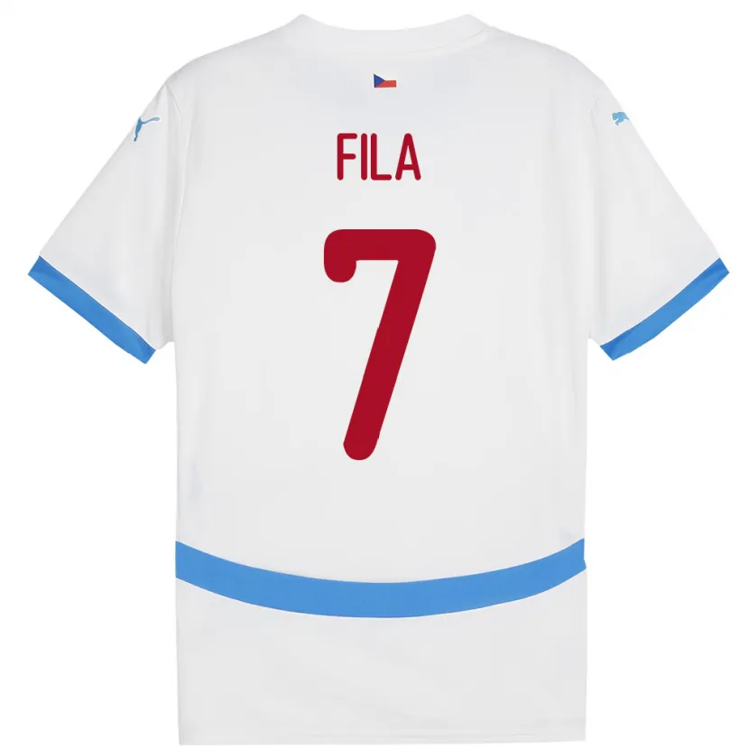 Danxen Hombre Camiseta Chequia Daniel Fila #7 Blanco 2ª Equipación 24-26 La Camisa México
