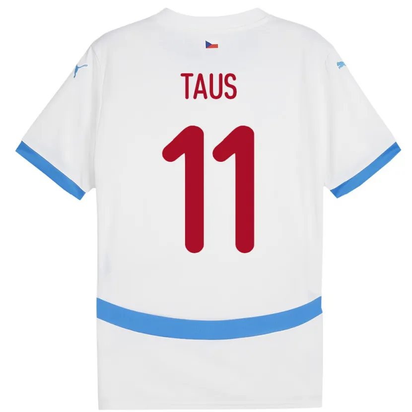 Danxen Hombre Camiseta Chequia Martin Taus #11 Blanco 2ª Equipación 24-26 La Camisa México