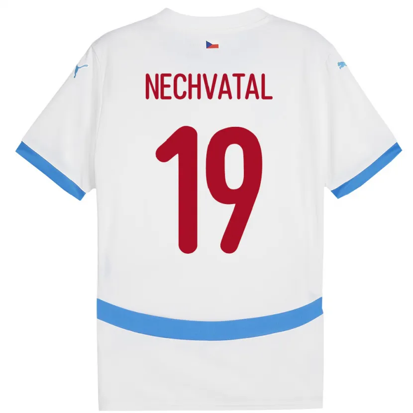 Danxen Hombre Camiseta Chequia Matyas Nechvatal #19 Blanco 2ª Equipación 24-26 La Camisa México