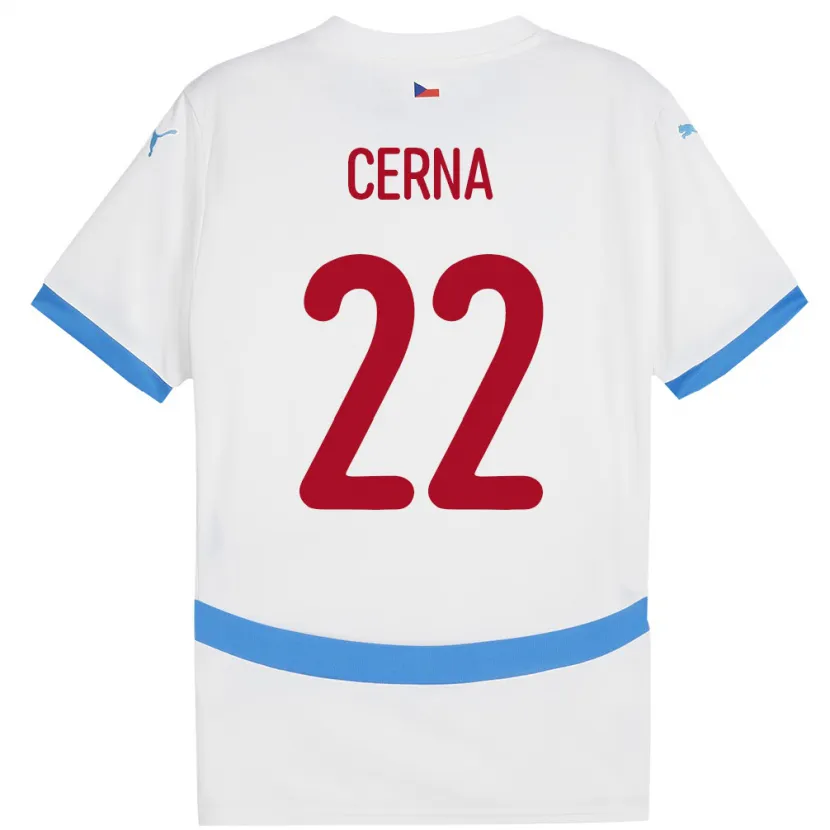 Danxen Hombre Camiseta Chequia Franny Černá #22 Blanco 2ª Equipación 24-26 La Camisa México