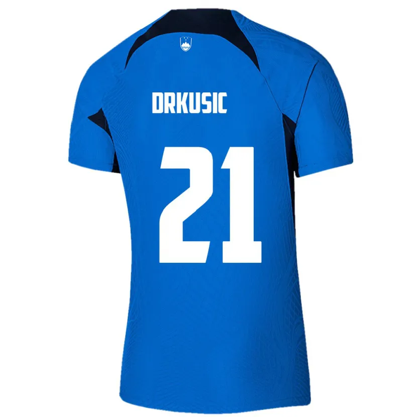 Danxen Hombre Camiseta Eslovenia Vanja Drkusic #21 Azul 2ª Equipación 24-26 La Camisa México