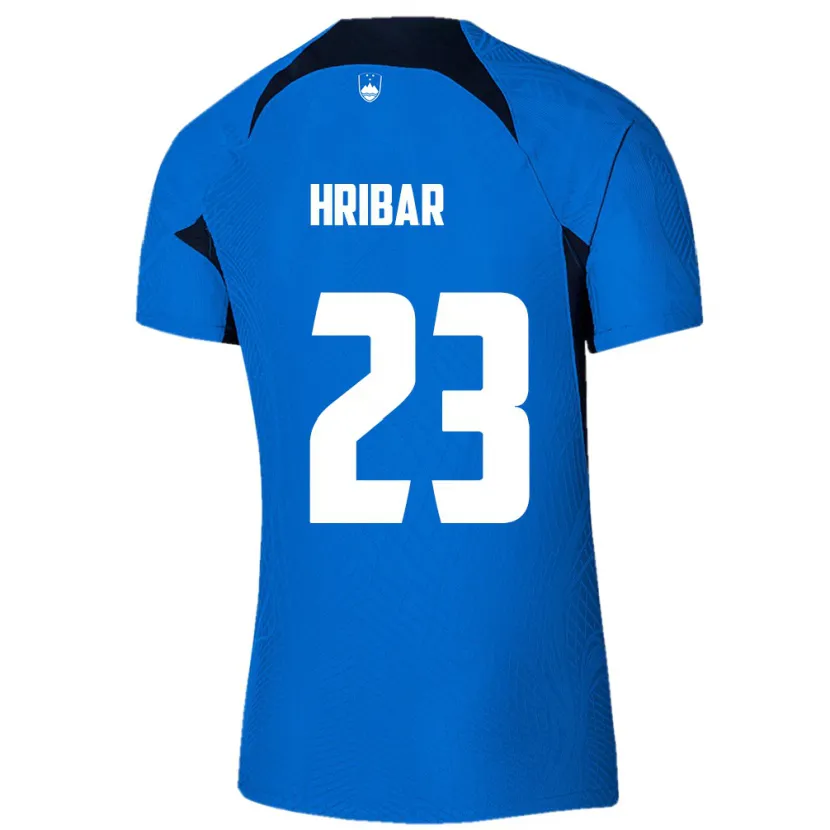 Danxen Hombre Camiseta Eslovenia Lan Hribar #23 Azul 2ª Equipación 24-26 La Camisa México