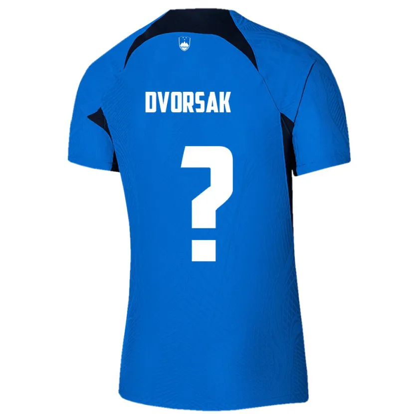Danxen Hombre Camiseta Eslovenia Matej Dvorsak #0 Azul 2ª Equipación 24-26 La Camisa México
