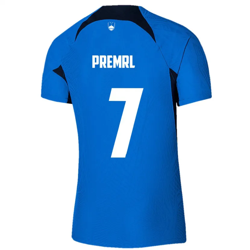Danxen Hombre Camiseta Eslovenia Jaka Premrl #7 Azul 2ª Equipación 24-26 La Camisa México