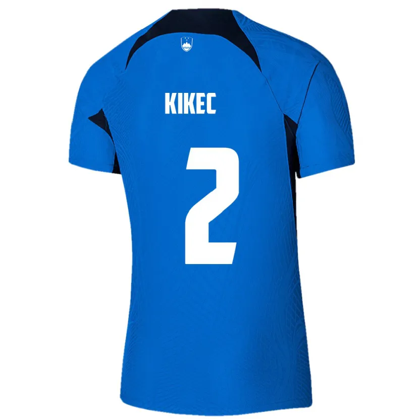 Danxen Hombre Camiseta Eslovenia Timon Kikec #2 Azul 2ª Equipación 24-26 La Camisa México