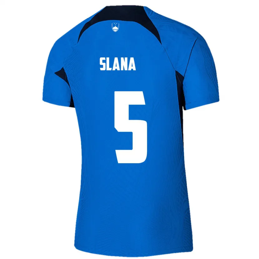Danxen Hombre Camiseta Eslovenia Filip Slana #5 Azul 2ª Equipación 24-26 La Camisa México