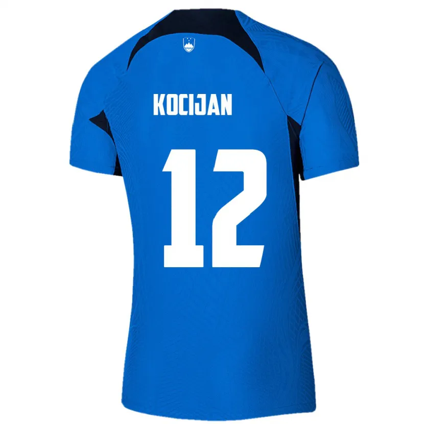 Danxen Hombre Camiseta Eslovenia Iva Kocijan #12 Azul 2ª Equipación 24-26 La Camisa México