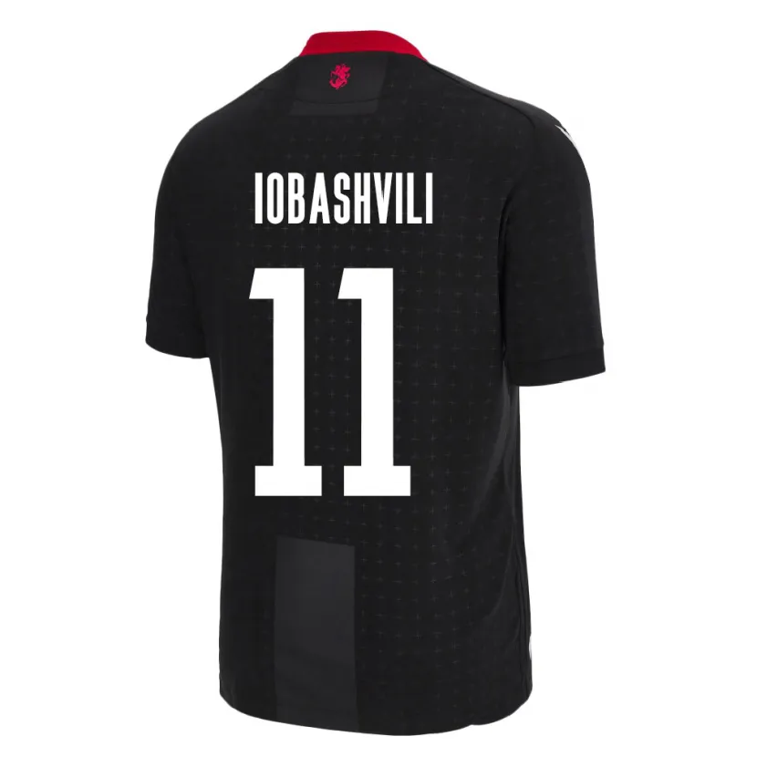 Danxen Hombre Camiseta Georgia Jaduli Iobashvili #11 Negro 2ª Equipación 24-26 La Camisa México