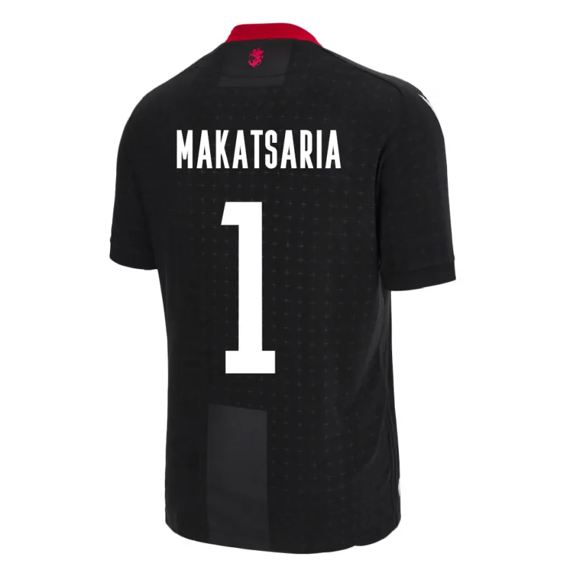 Danxen Hombre Camiseta Georgia Mikheil Makatsaria #1 Negro 2ª Equipación 24-26 La Camisa México