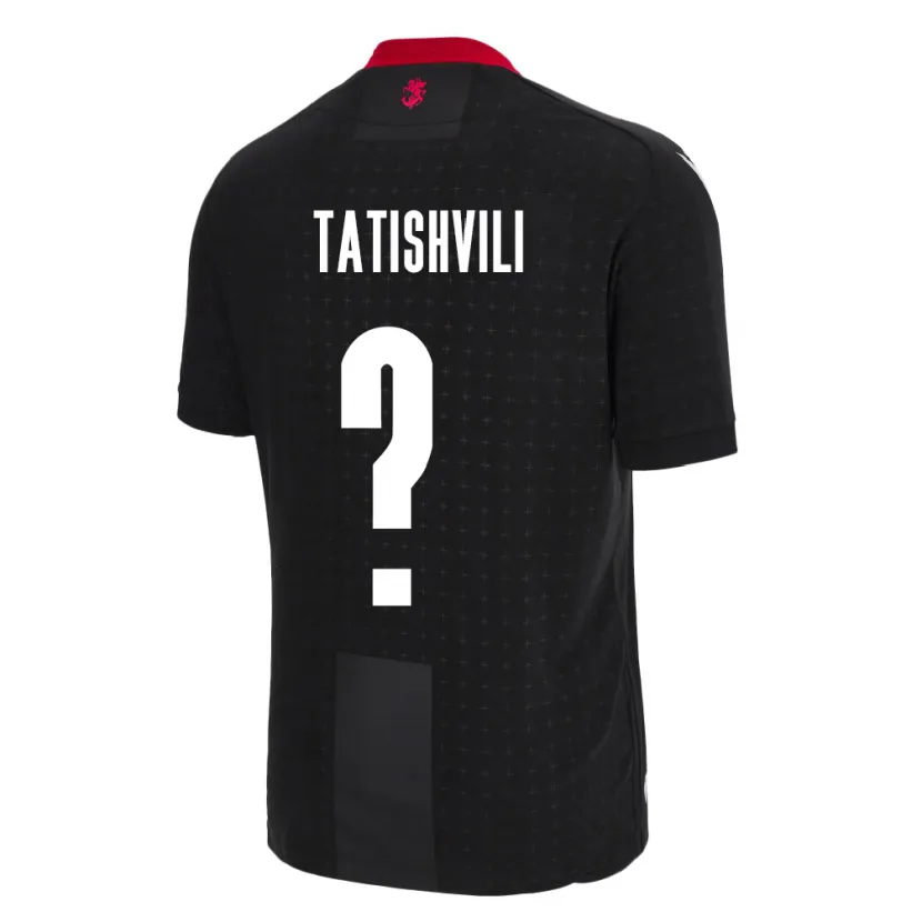 Danxen Hombre Camiseta Georgia Sandro Tatishvili #0 Negro 2ª Equipación 24-26 La Camisa México