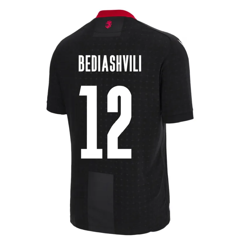 Danxen Hombre Camiseta Georgia Giorgi Bediashvili #12 Negro 2ª Equipación 24-26 La Camisa México