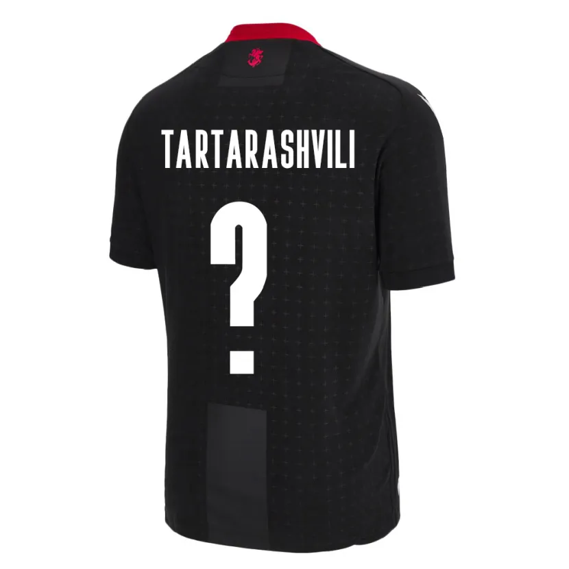 Danxen Hombre Camiseta Georgia Saba Tartarashvili #0 Negro 2ª Equipación 24-26 La Camisa México