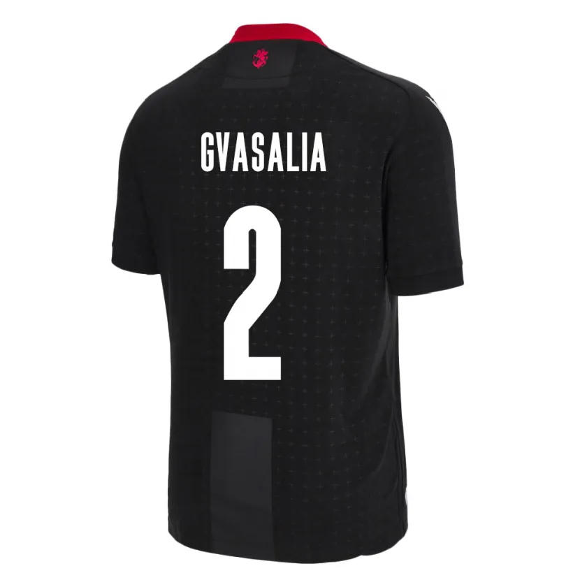 Danxen Hombre Camiseta Georgia Giorgi Gvasalia #2 Negro 2ª Equipación 24-26 La Camisa México