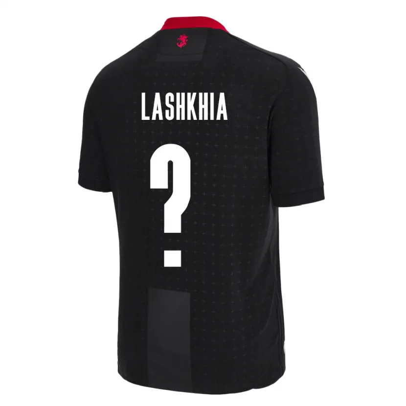 Danxen Hombre Camiseta Georgia Luka Lashkhia #0 Negro 2ª Equipación 24-26 La Camisa México