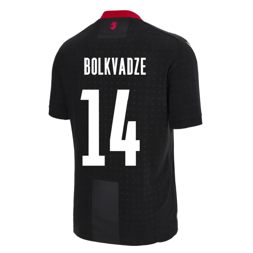 Danxen Hombre Camiseta Georgia Anastasia Bolkvadze #14 Negro 2ª Equipación 24-26 La Camisa México