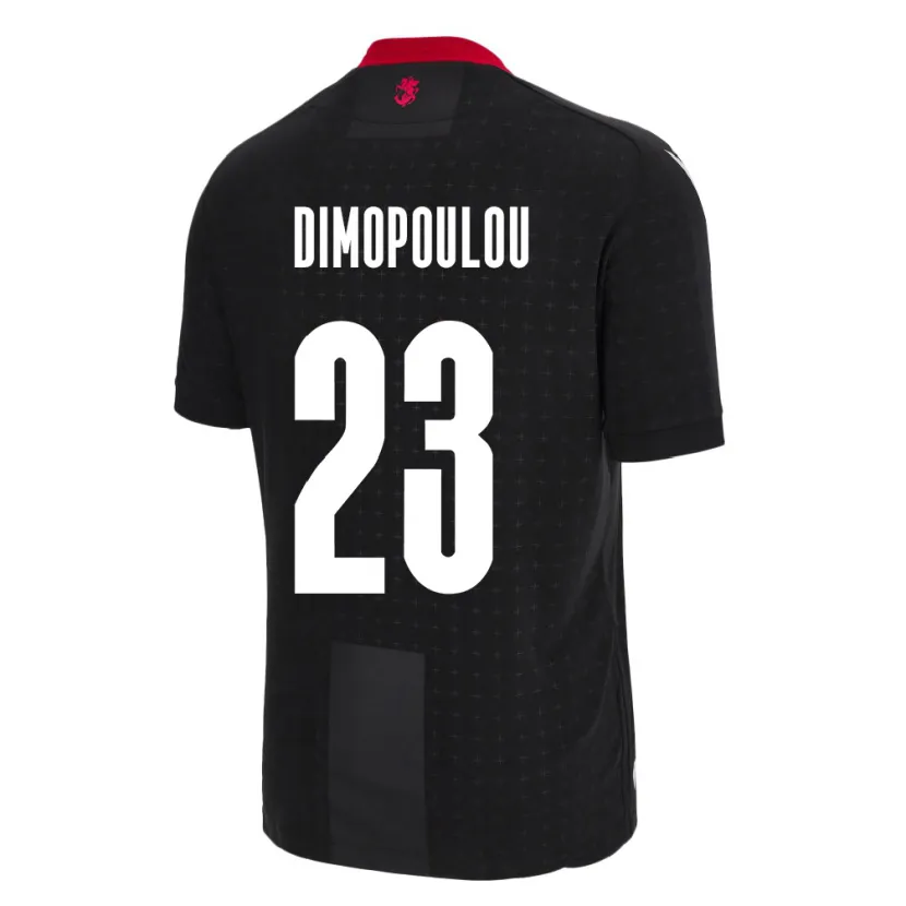 Danxen Hombre Camiseta Georgia Salomi Dimopoulou #23 Negro 2ª Equipación 24-26 La Camisa México