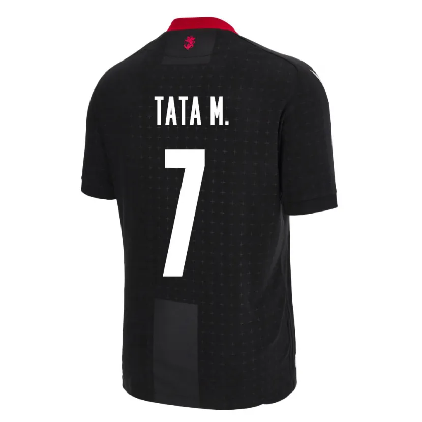 Danxen Hombre Camiseta Georgia Tata Matveeva #7 Negro 2ª Equipación 24-26 La Camisa México