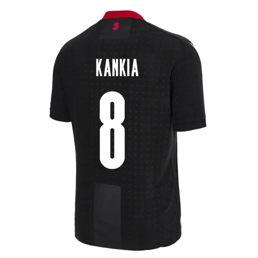 Danxen Hombre Camiseta Georgia Lizzie Kankia #8 Negro 2ª Equipación 24-26 La Camisa México