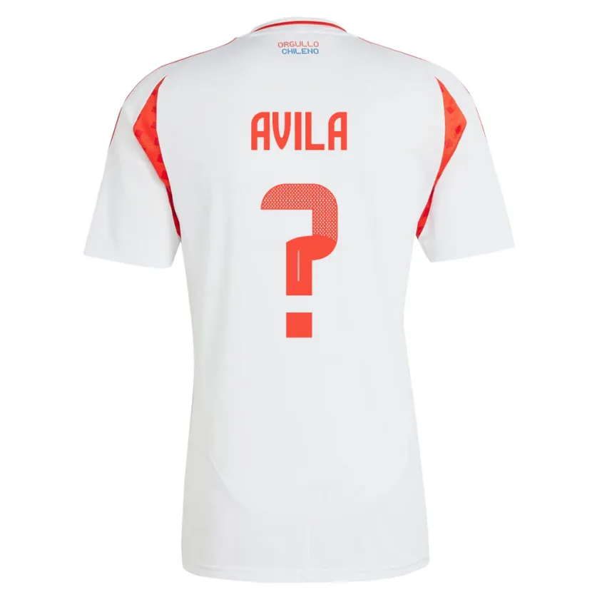 Danxen Hombre Camiseta Chile Gustavo Ávila #0 Blanco 2ª Equipación 24-26 La Camisa México