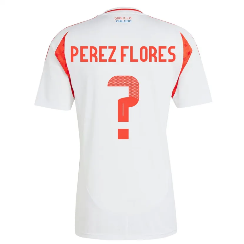 Danxen Hombre Camiseta Chile Benjamín Pérez Flores #0 Blanco 2ª Equipación 24-26 La Camisa México