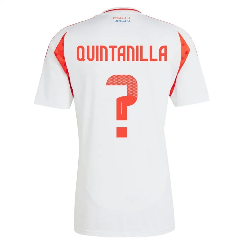 Danxen Hombre Camiseta Chile Vicente Quintanilla #0 Blanco 2ª Equipación 24-26 La Camisa México