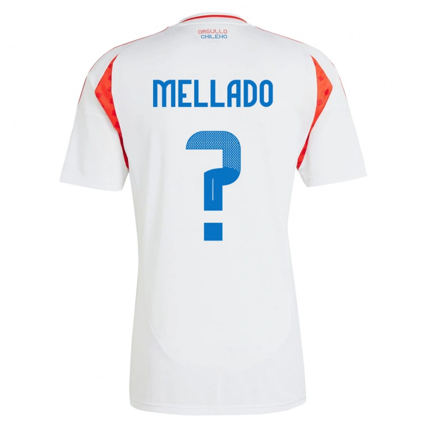Danxen Hombre Camiseta Chile Catalina Mellado #0 Blanco 2ª Equipación 24-26 La Camisa México