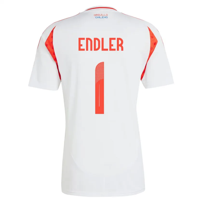 Danxen Hombre Camiseta Chile Christiane Endler #1 Blanco 2ª Equipación 24-26 La Camisa México