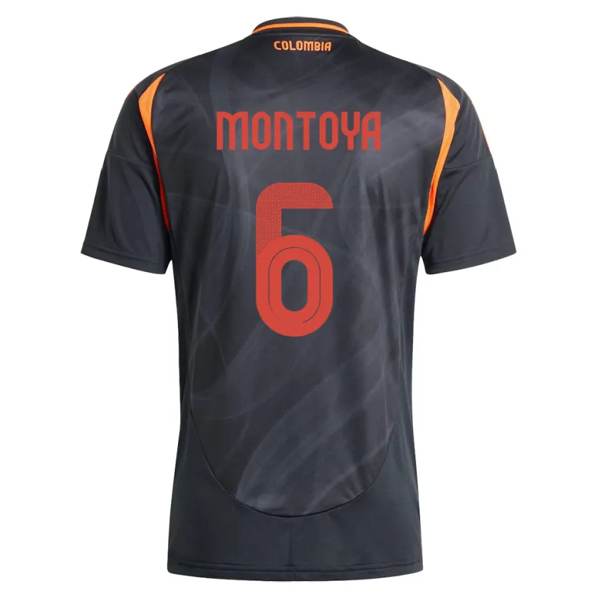 Danxen Hombre Camiseta Colombia Daniela Montoya #6 Negro 2ª Equipación 24-26 La Camisa México